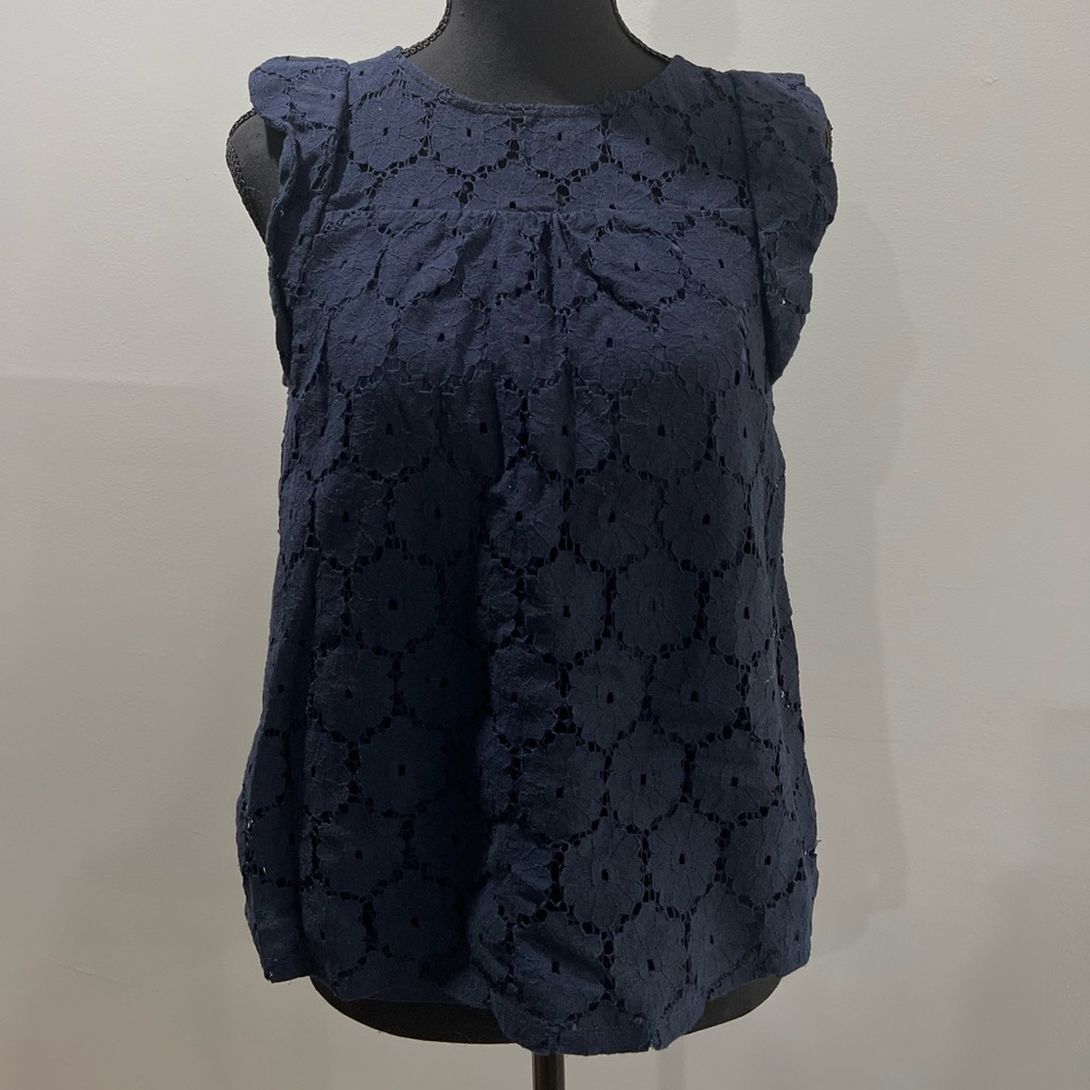 Monteau navy blue short sleeve top